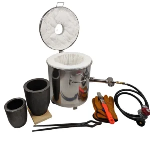 LSMIITTH 16 KG Gas Metal Melting Furnace Foundry Copper Crucible Tong Gas Forge