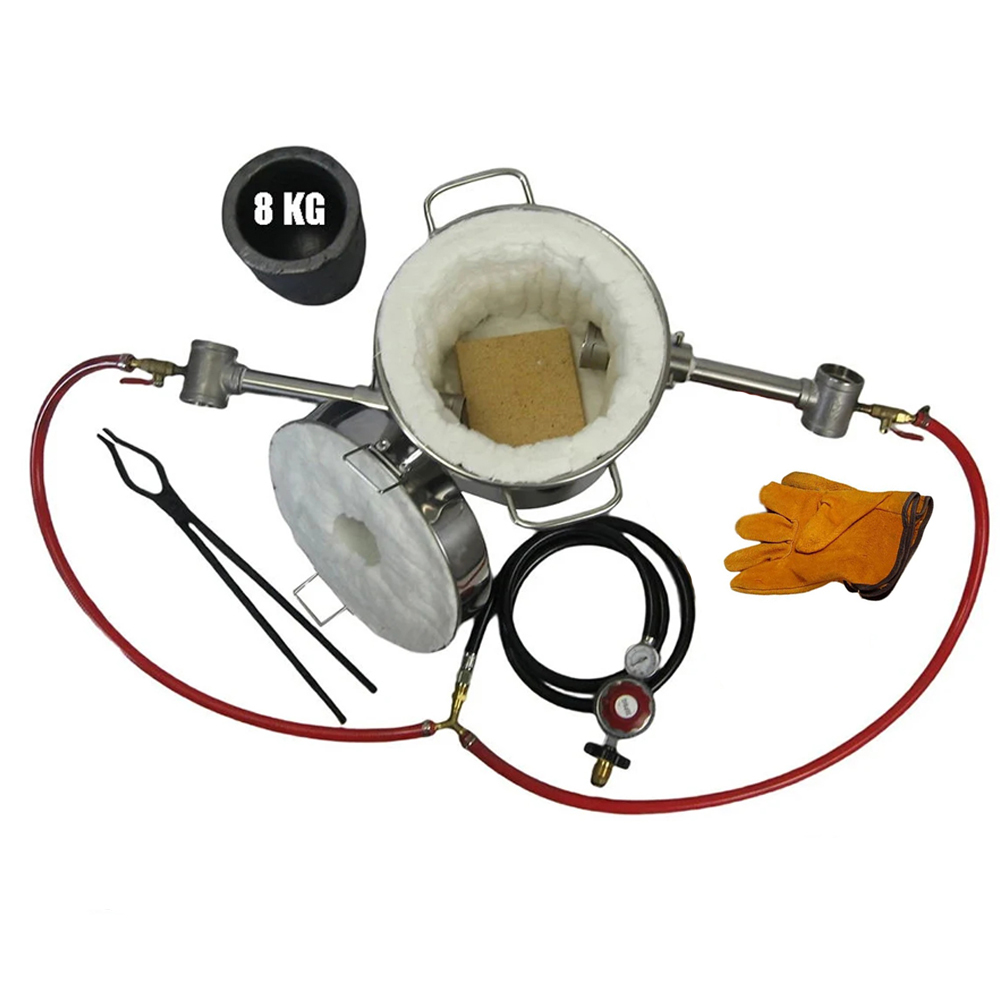 LSMIITTH 6 KG Dual Burner Gas Metal Melting Furnace Propane Forge Casting Tool - Image 2