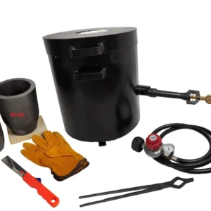 LSMIITTH 16KG(35LBs) Single Burner Gas Metal Melting Furnace Foundry2 Crucibles Tong Casting Mold Gas Forge