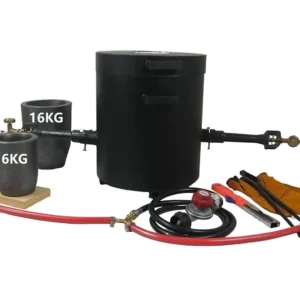 LSMIITTH 16 KG Gas Metal Melting Furnace Foundry Copper 2 Crucibles Tongs Casting Mold