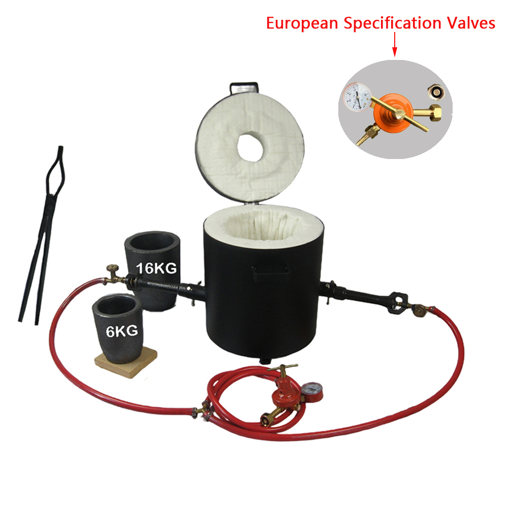 LSMIITTH 16 KG Gas Metal Melting Furnace Foundry Copper 2 Crucibles Tongs Casting Mold - Image 9