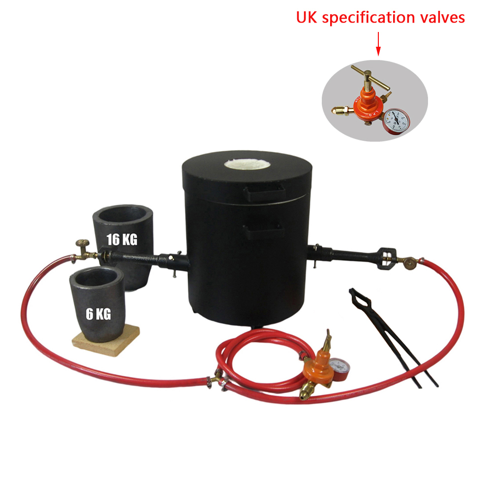 LSMIITTH 16 KG Gas Metal Melting Furnace Foundry Copper 2 Crucibles Tongs Casting Mold - Image 10